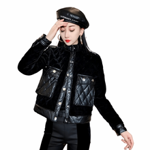 Load image into Gallery viewer, Velvet + Leather Quilted  Jacket - Modern Baby Las Vegas 
