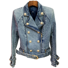 Load image into Gallery viewer, Gold Button Denim Jacket
