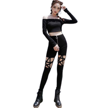 Load image into Gallery viewer, Punk Hollow Out Zipper Star Pants - Modern Baby Las Vegas 
