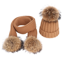 Load image into Gallery viewer, Pom Knitted Hat Set
