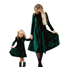 Load image into Gallery viewer, Mommy and Me Velvet Dress- Modern Baby Las Vegas
