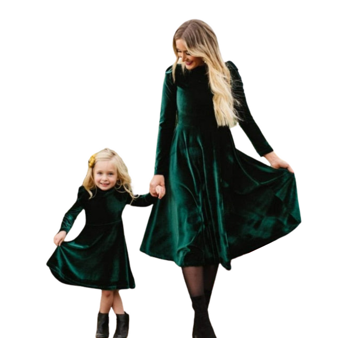 Mommy and Me Velvet Dress- Modern Baby Las Vegas