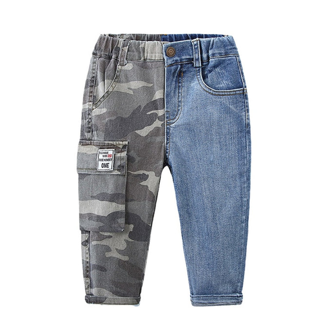 army + denim jeans