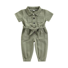Load image into Gallery viewer, Short Sleeve Button Jumpsuit - Modern Baby Las Vegas 
